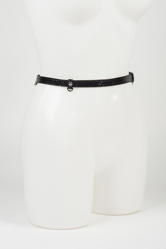 fraulein-kink-ebony-belt-python-g-rtel-schwarz-one-size image 2