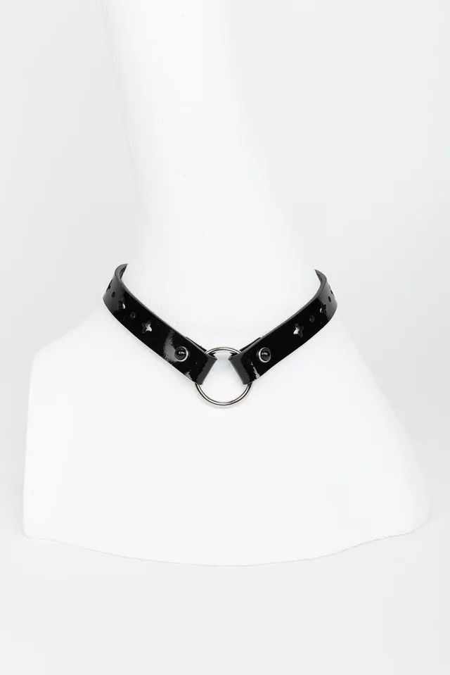 fr-ulein-kink-nero-collar-halsband-schwarz-lackleder image 1