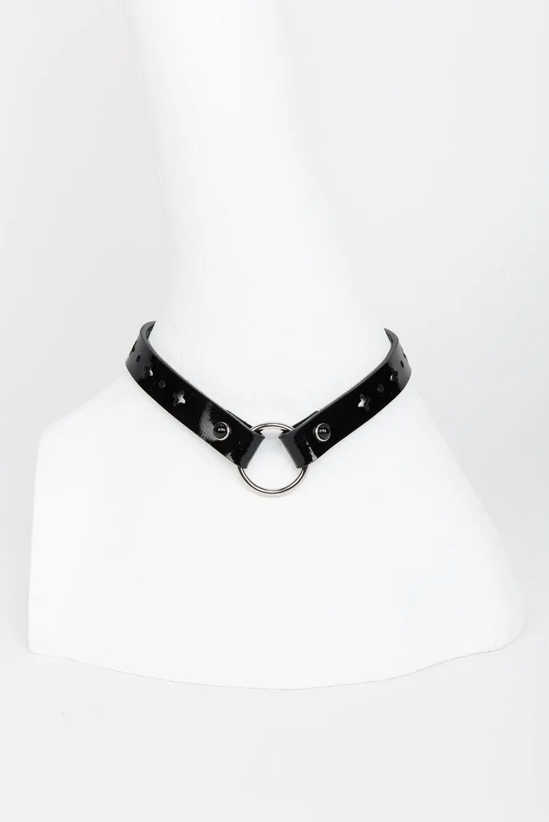 fr-ulein-kink-nero-collar-halsband-schwarz-lackleder image 1