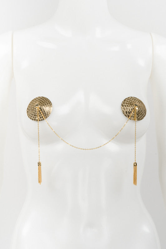 fr-ulein-kink-golden-double-nippelpasties-python-kette image 1