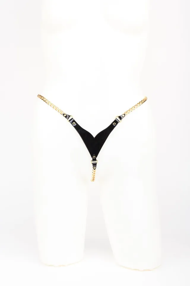 fr-ulein-kink-rica-chain-string-schwarz-kette-s-m image 1