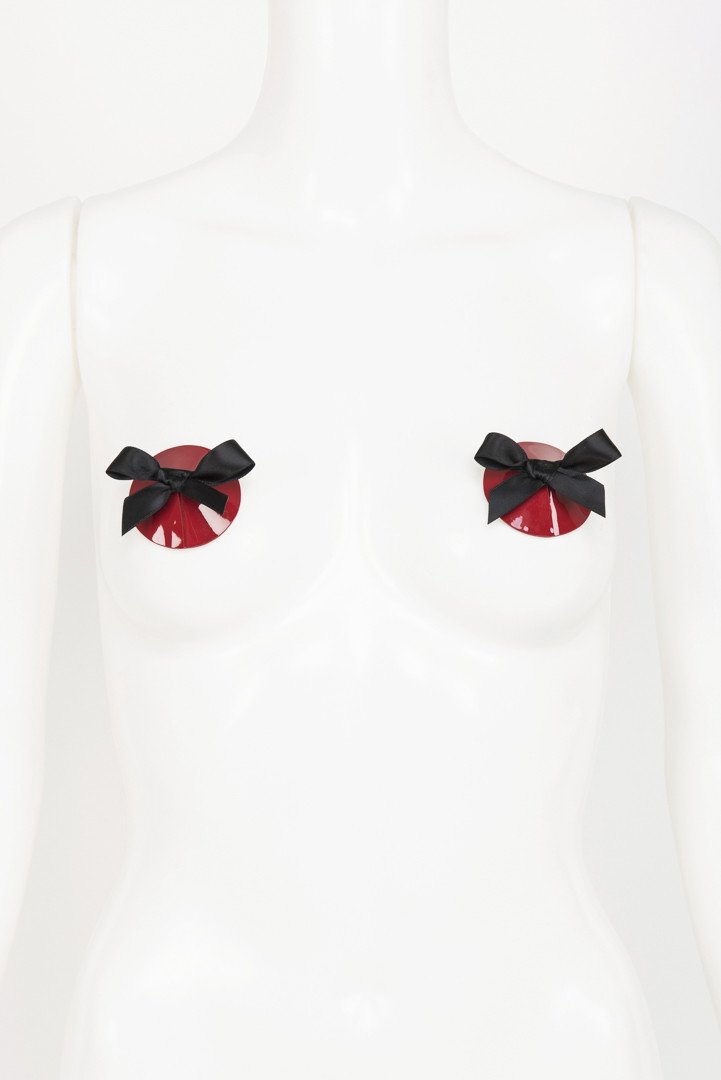 fr-ulein-kink-pasties-bow-nippel-cover-rot-schleife image 1