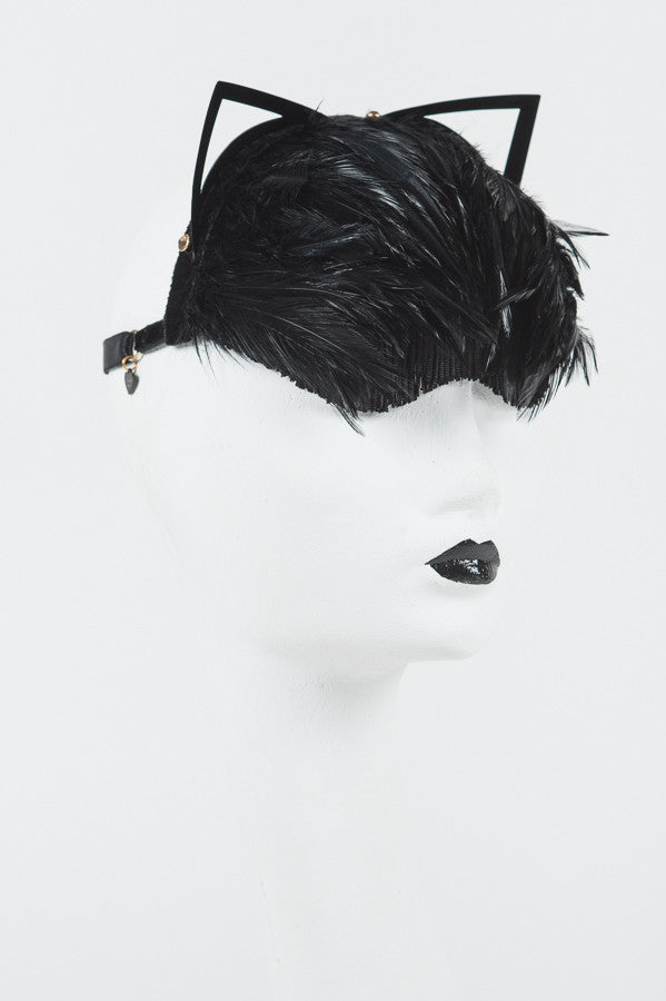 fr-ulein-kink-caviar-kitten-mask-katzenmaske-feder-schwarz image 1