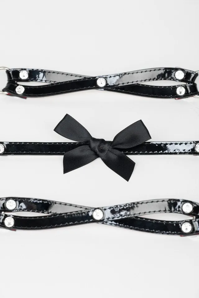 fr-ulein-kink-kiss-handfesseln-schwarz-rot-swarovski image 1