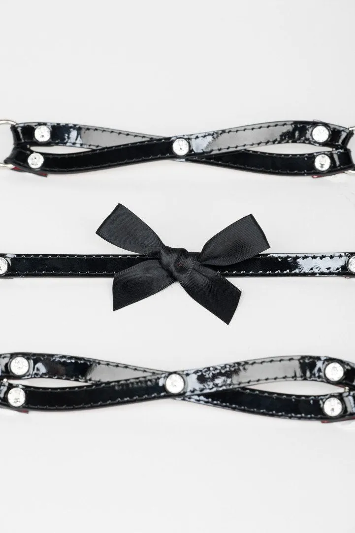fr-ulein-kink-kiss-handfesseln-schwarz-rot-swarovski image 1
