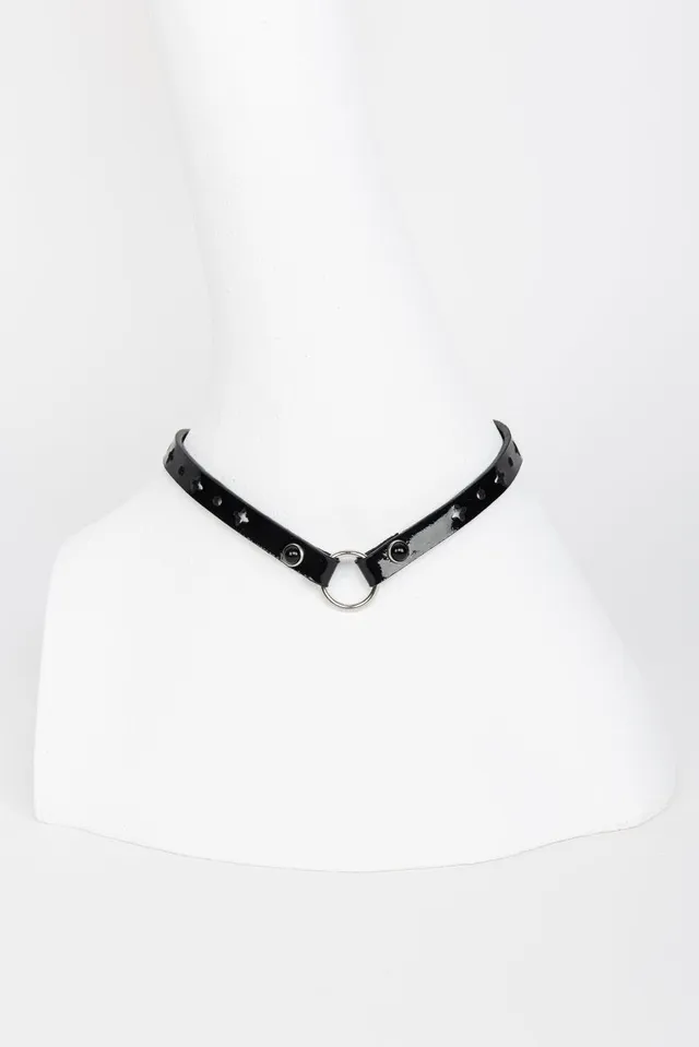 fr-ulein-kink-nero-skinny-halsband-schwarz-lackleder image 1
