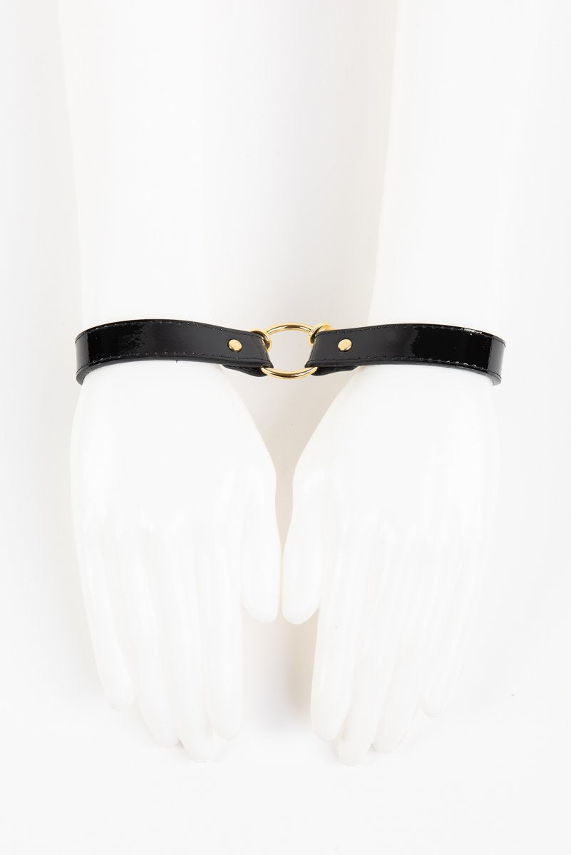 fr-ulein-kink-leone-collar-halsband-lackleder-schwarz-gold image 6