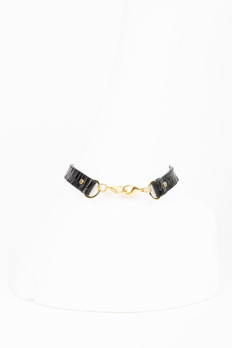 fr-ulein-kink-crocco-t-strap-fesseln-kroko-schwarz image 8