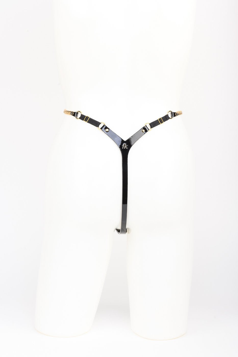 fr-ulein-kink-rica-mini-string-lack-schwarz-gold image 5