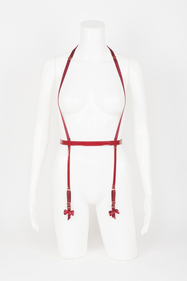 fr-ulein-kink-lingerie-red-hot-strapsg-rtel-rot-lack image 1