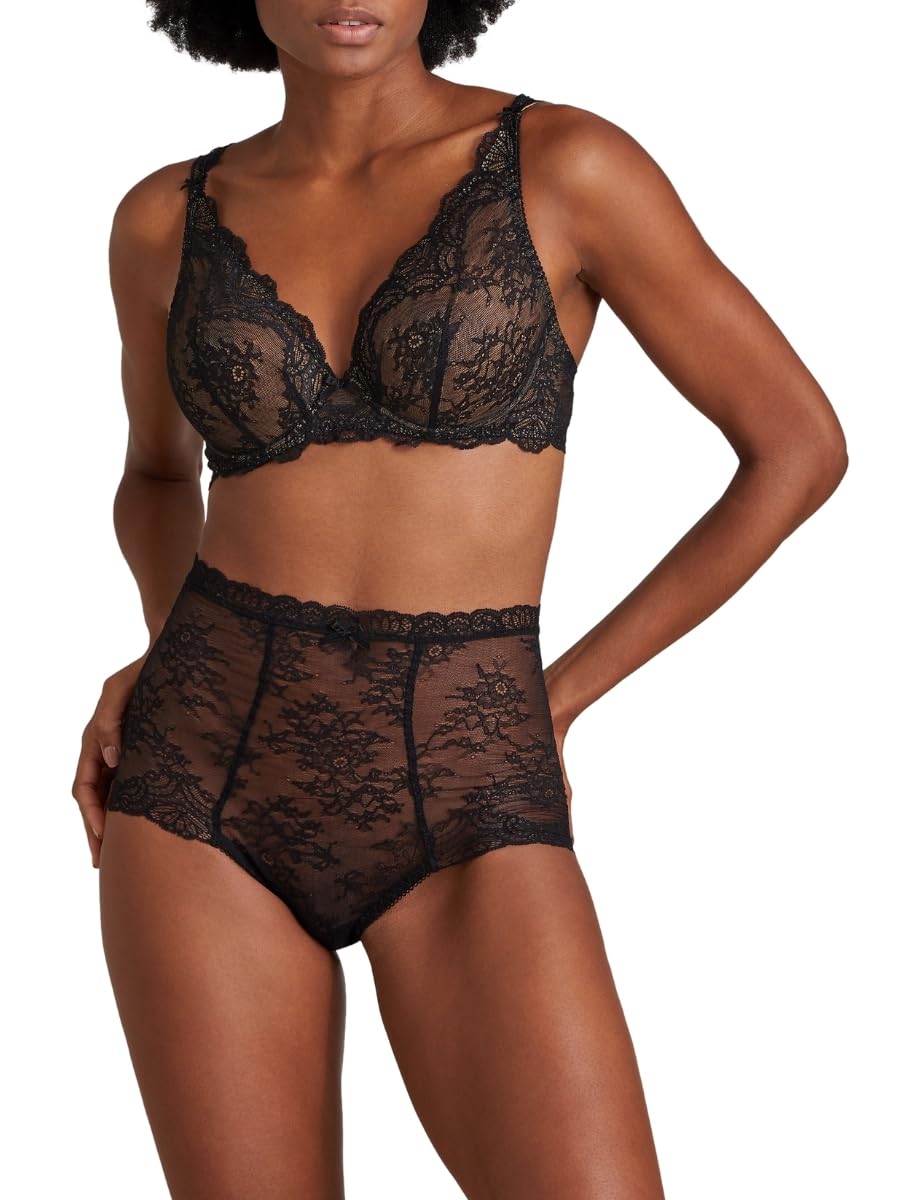 aubade-danse-des-sens-hoher-slip-xs-schwarz-spitze image 3