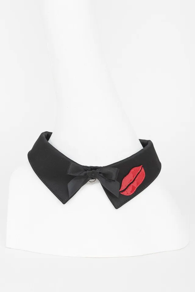 fr-ulein-kink-kiss-noir-collar-halsband-schwarz image 1