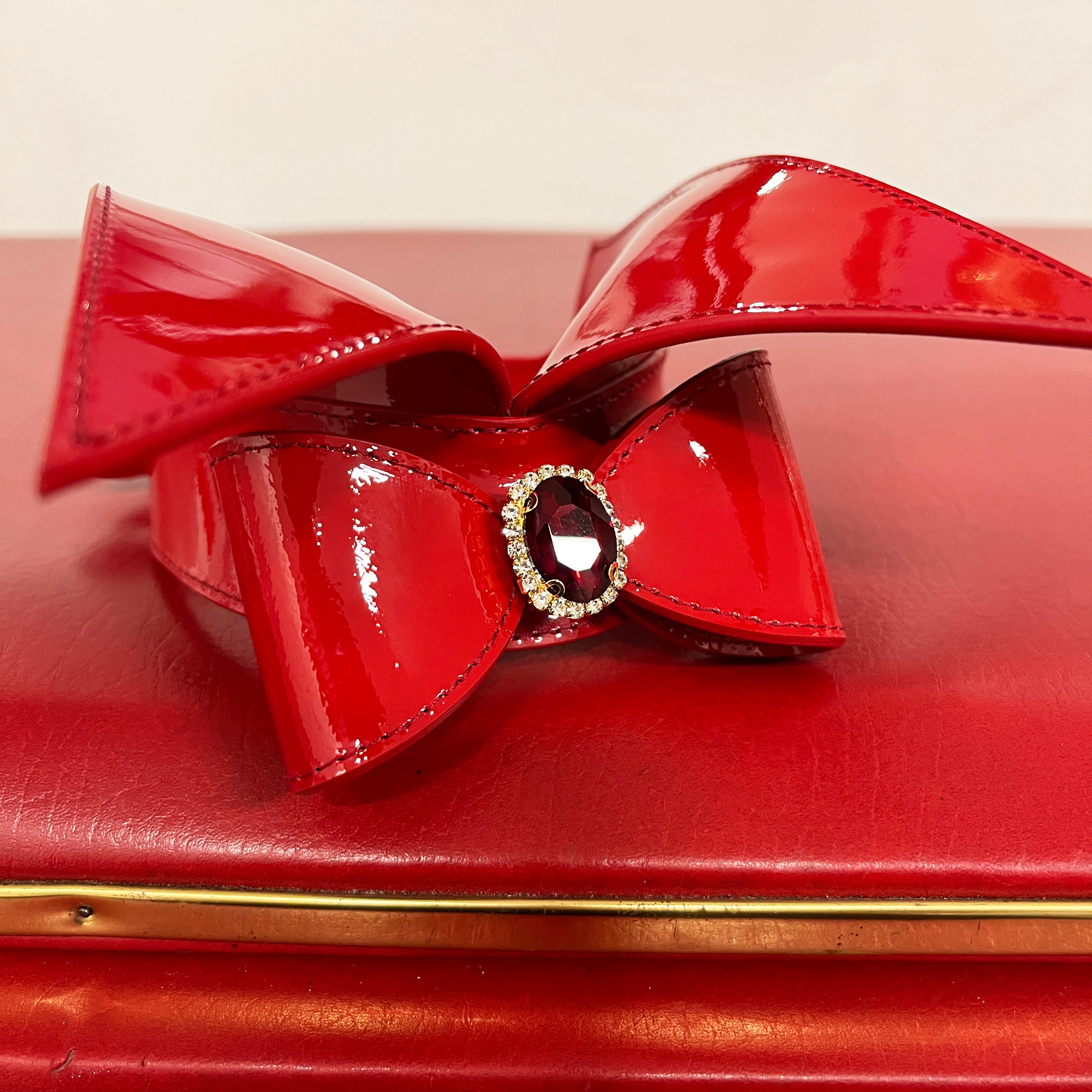fr-ulein-kink-rouge-meister-collar-halsband-rot-lack-gold image 5