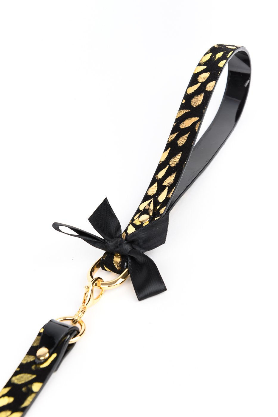 fraulein-kink-deluxe-lead-halsband-mit-leine-schwarz-gold image 3