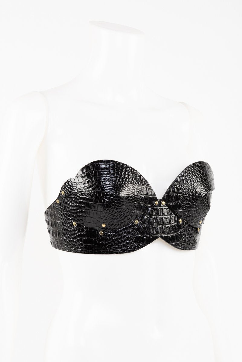 fr-ulein-kink-crocco-bra-leder-bh-schwarz-kroko-one image 4