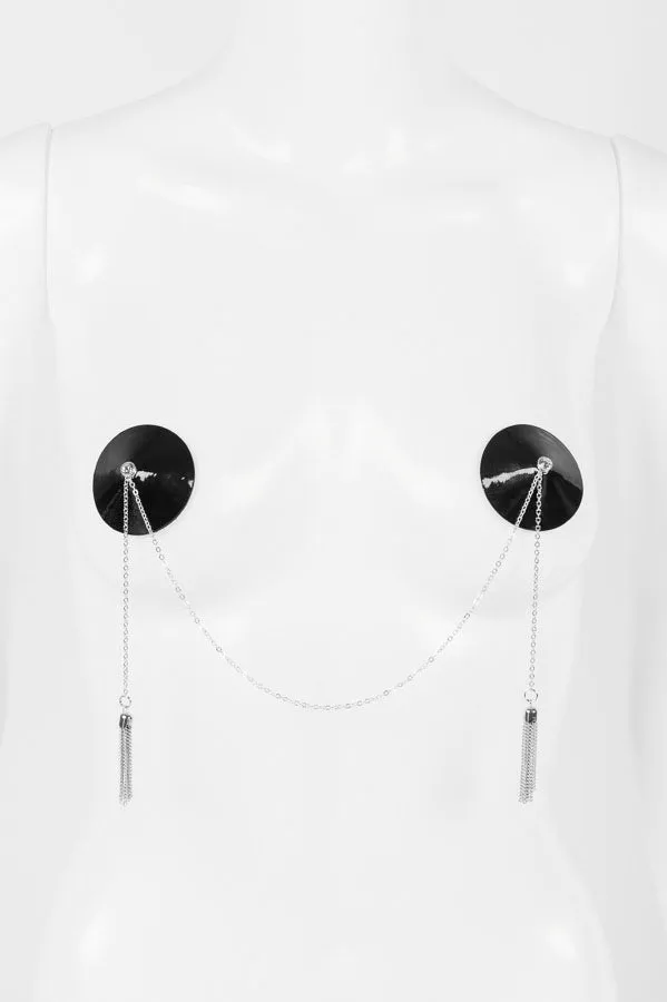 fr-ulein-kink-jet-silver-pasties-schwarz-silber-kette image 1