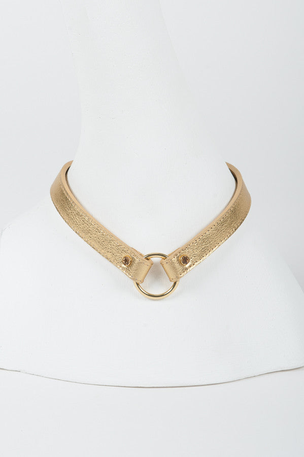 fr-ulein-kink-champagne-halsband-lederleine-gold image 4