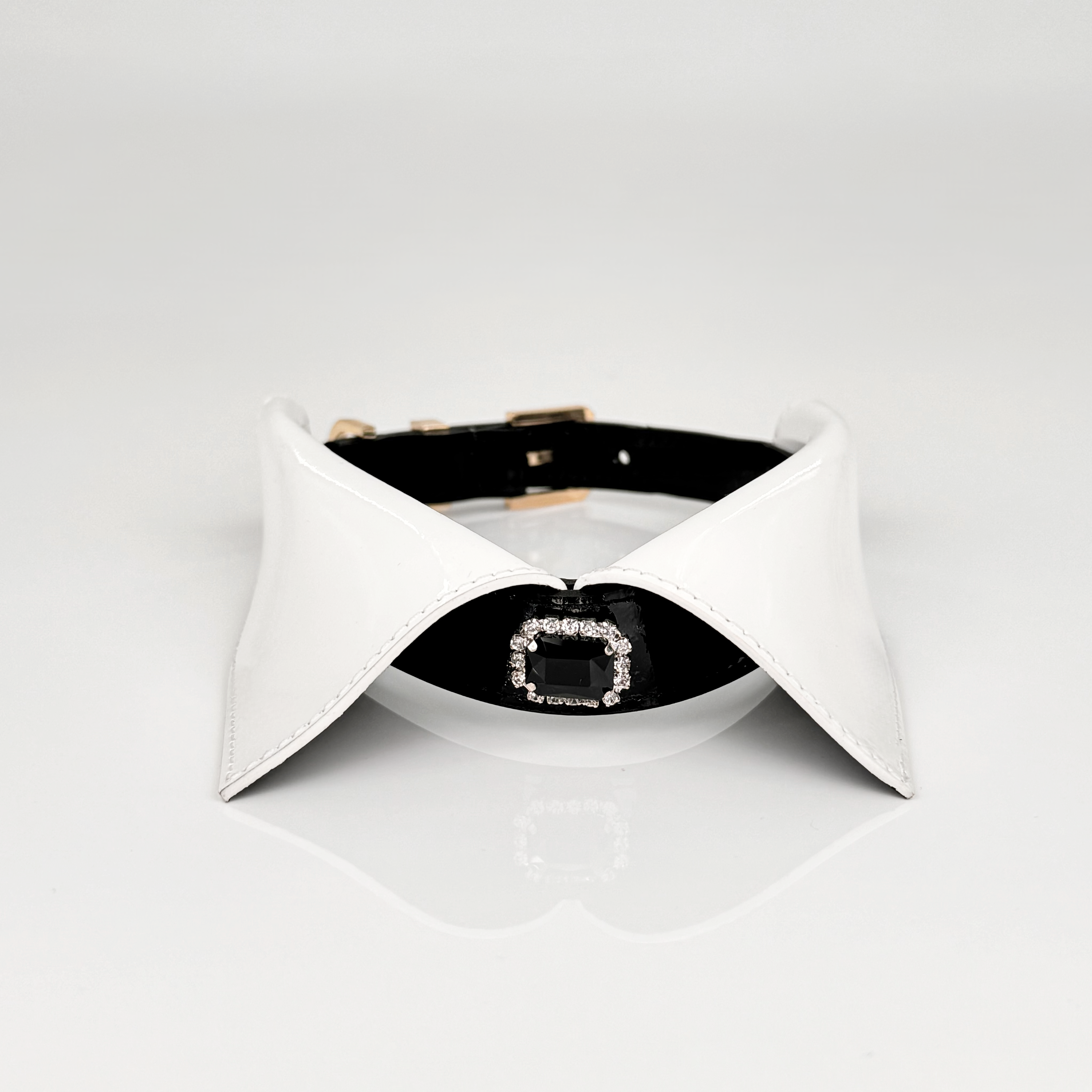 fr-ulein-kink-collars-choupette-collar-halsband-schwarz-wei image 1