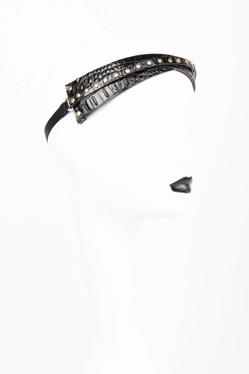 fr-ulein-kink-crocco-turban-kopfbedeckung-kroko-schwarz image 1