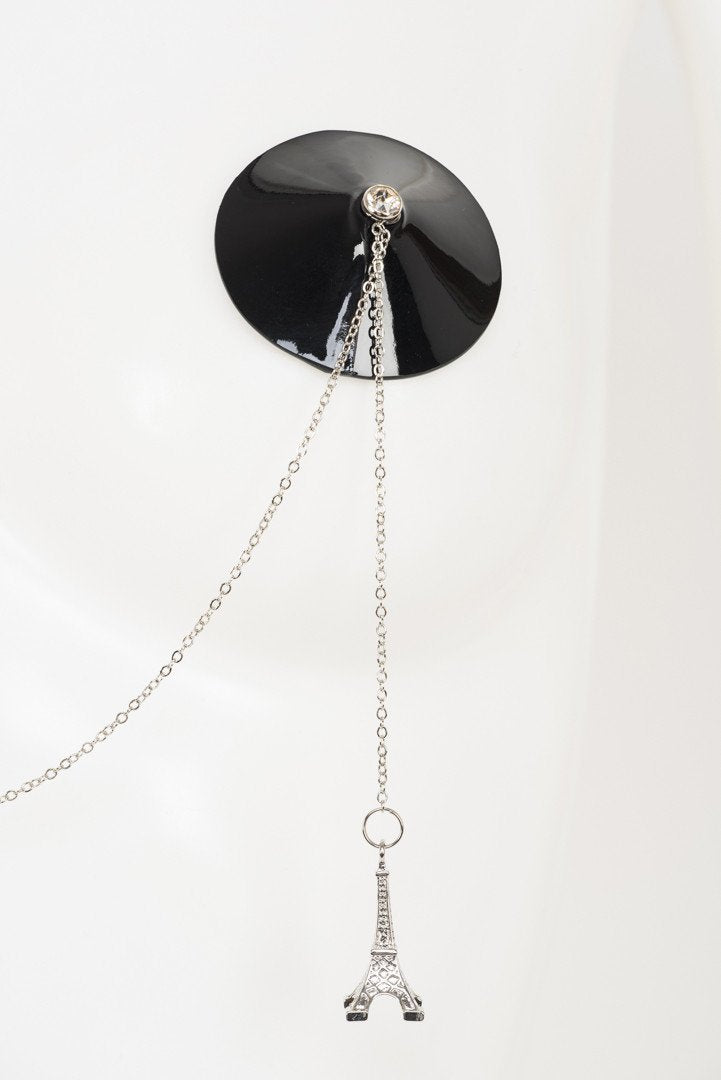 fr-ulein-kink-eiffel-chain-pasties-schwarz-silber-kette image 3