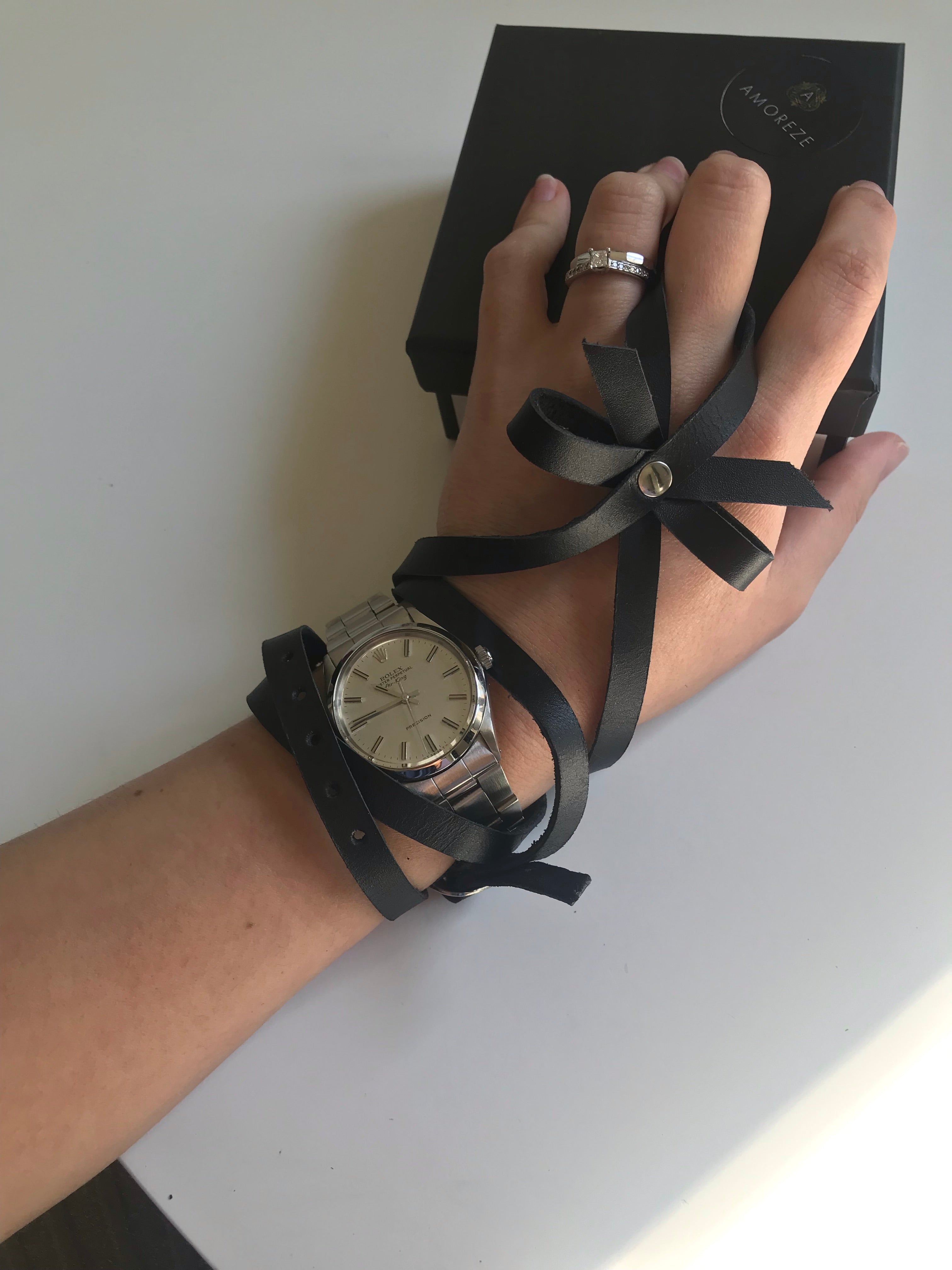 amoreze-cupid-leder-armband-wristband-schwarz-one-size image 4