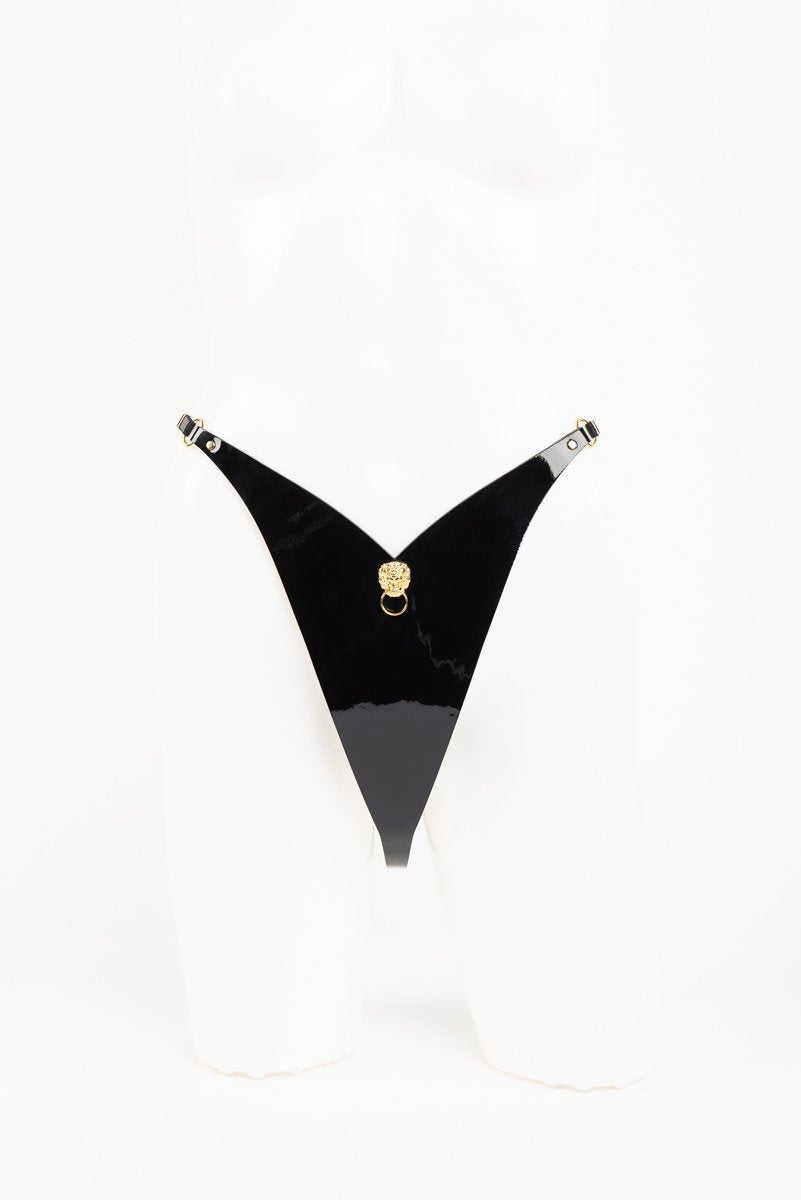 fr-ulein-kink-leone-string-tanga-lackleder-schwarz image 1