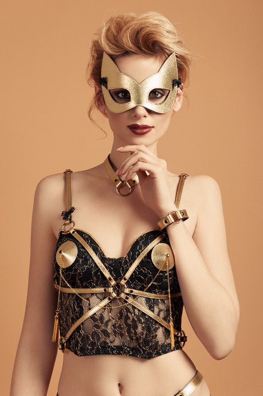 fr-ulein-kink-oro-harness-leder-gold-swarovski image 2