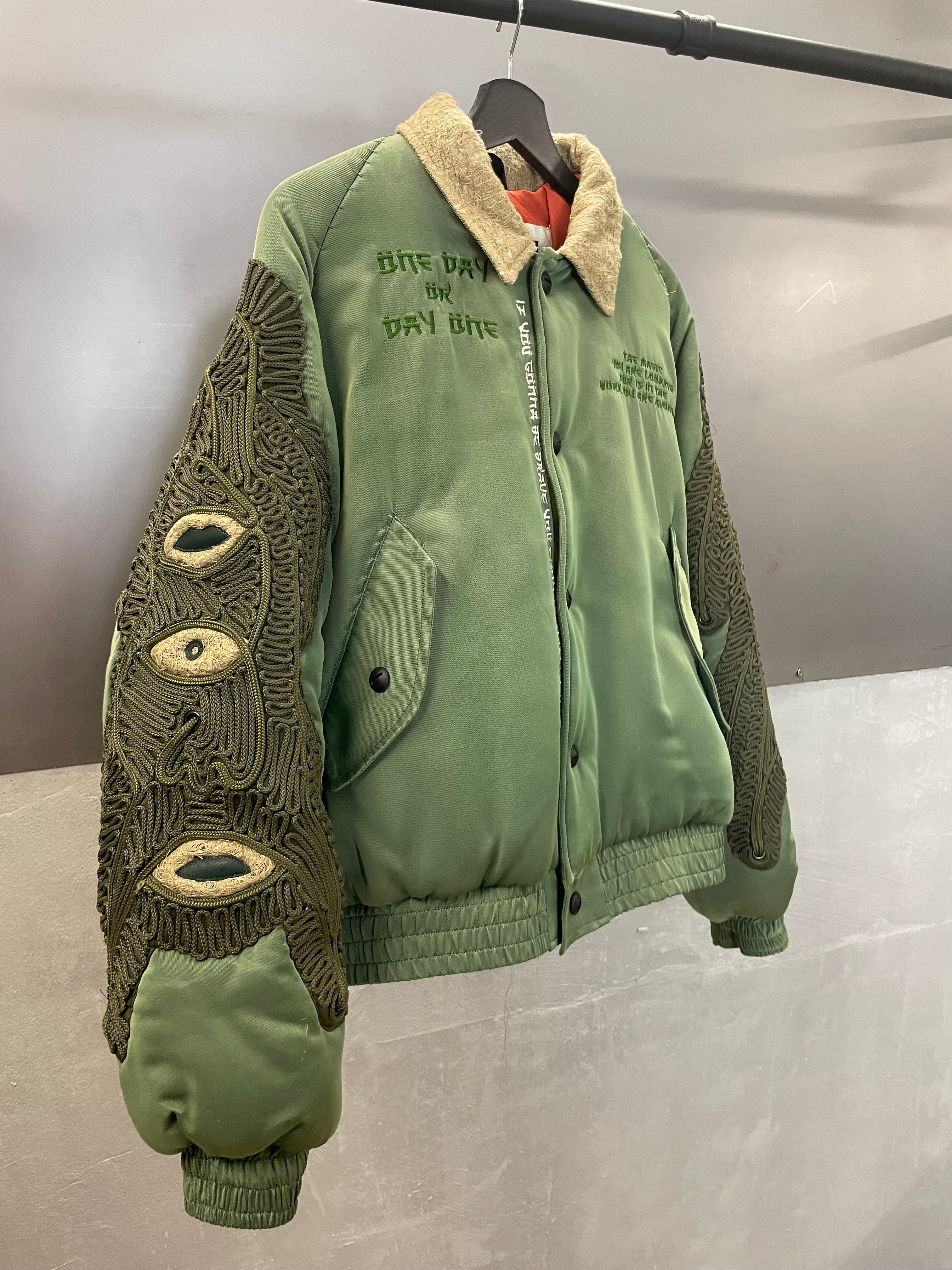 dennis-chuene-face-bomber-jacket-bomberjacke-olivgr-n image 2