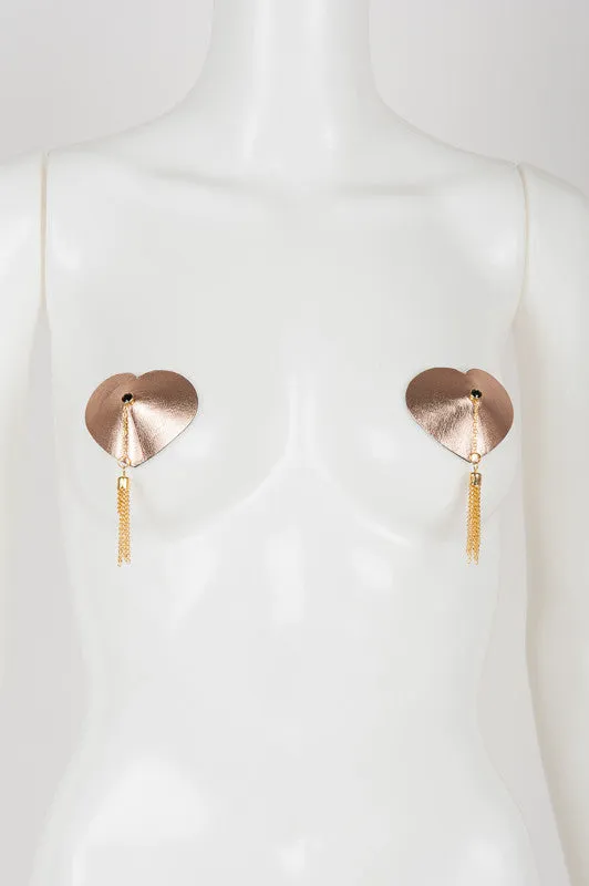 fr-ulein-kink-topaz-heart-chain-pasties-schwarz-rosegold image 1