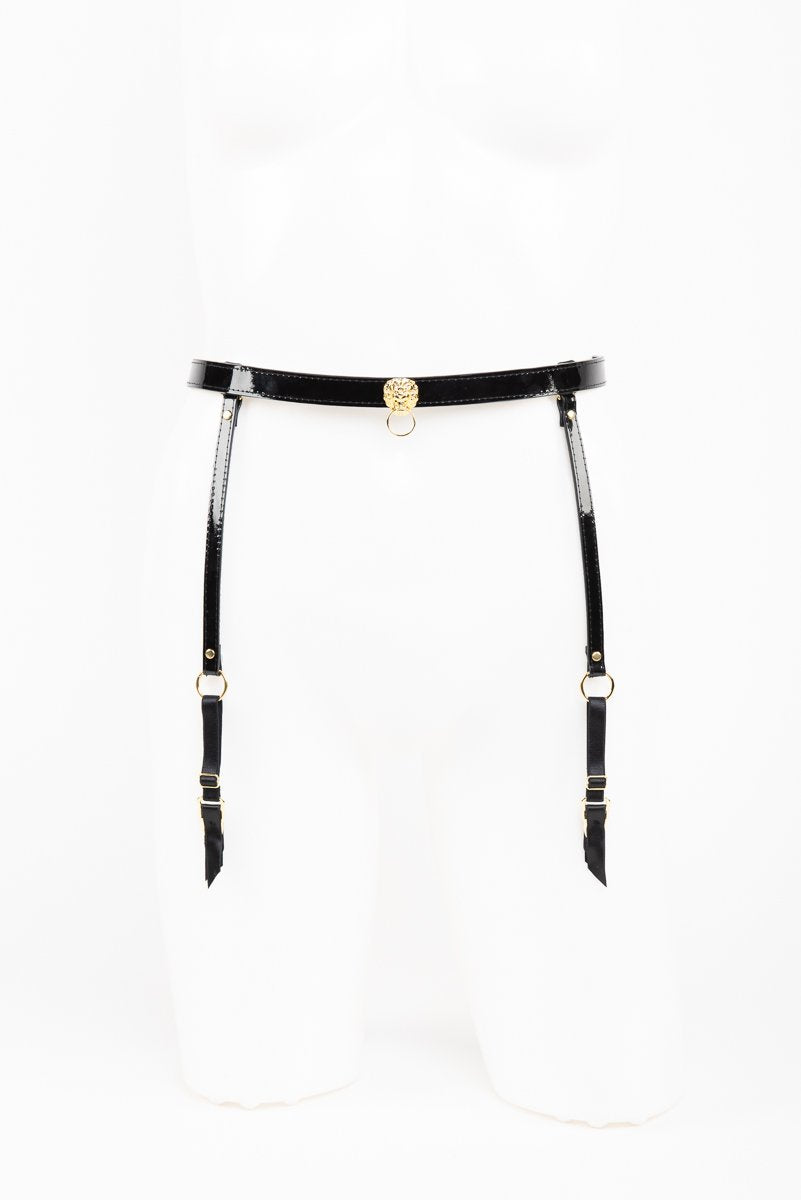 fr-ulein-kink-leone-strapshalter-schwarz-lackleder-l-we image 1