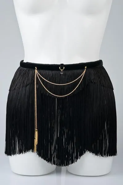 fr-ulein-kink-fringe-maid-rock-fransenrock-schwarz-einheitsgr-e image 1
