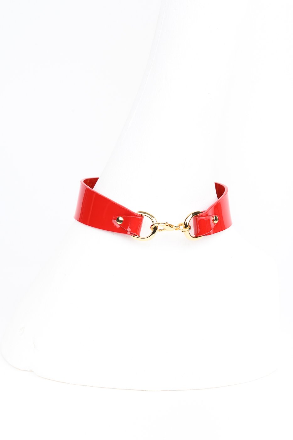 fraulein-kink-collars-roja-gold-letter-collar-halsband-rot image 4