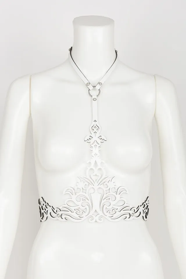 fr-ulein-kink-bianco-harness-leder-wei-one-size image 1
