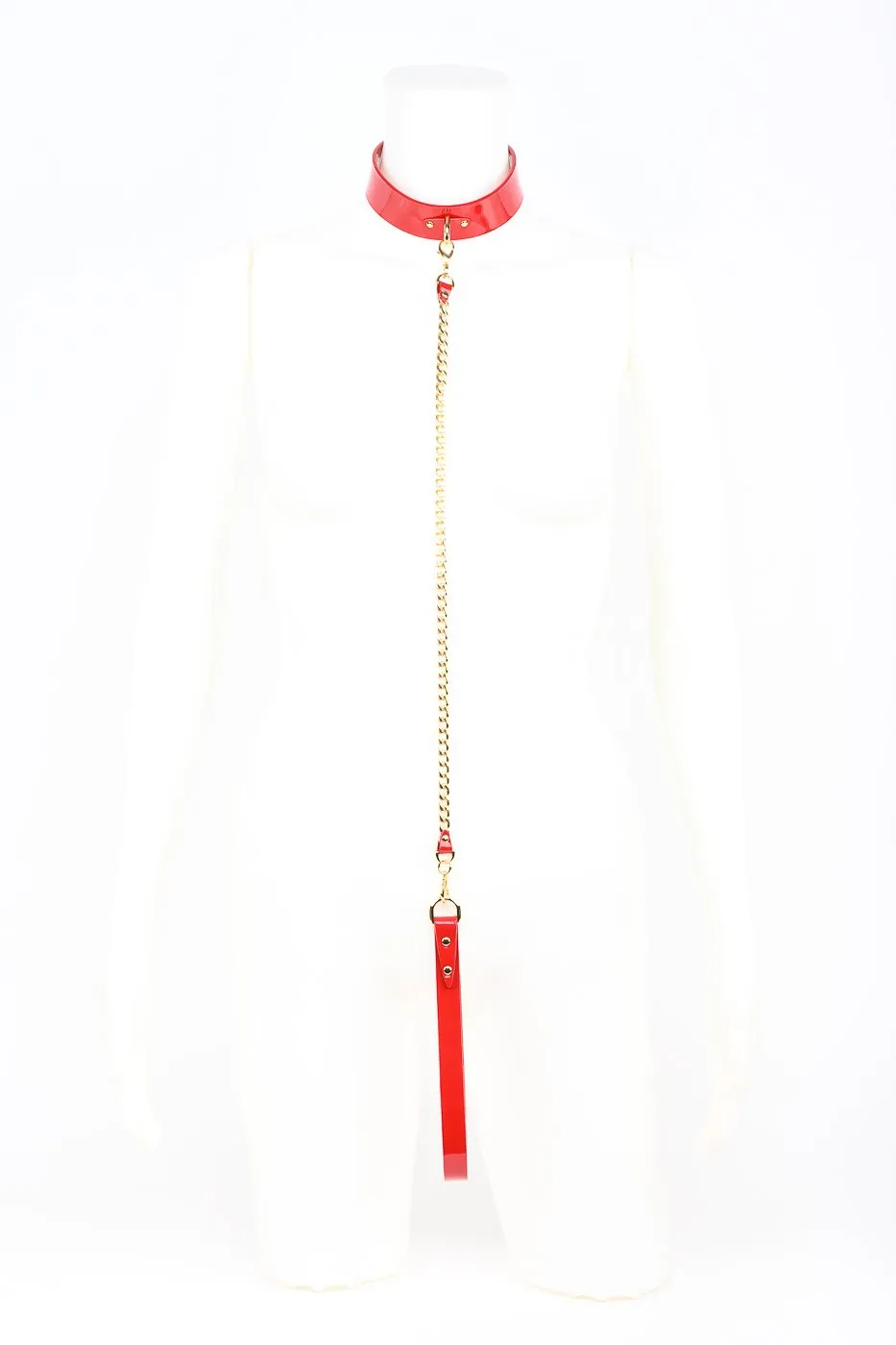 fr-ulein-kink-roja-lead-halsband-mit-leine-rot-gold image 1