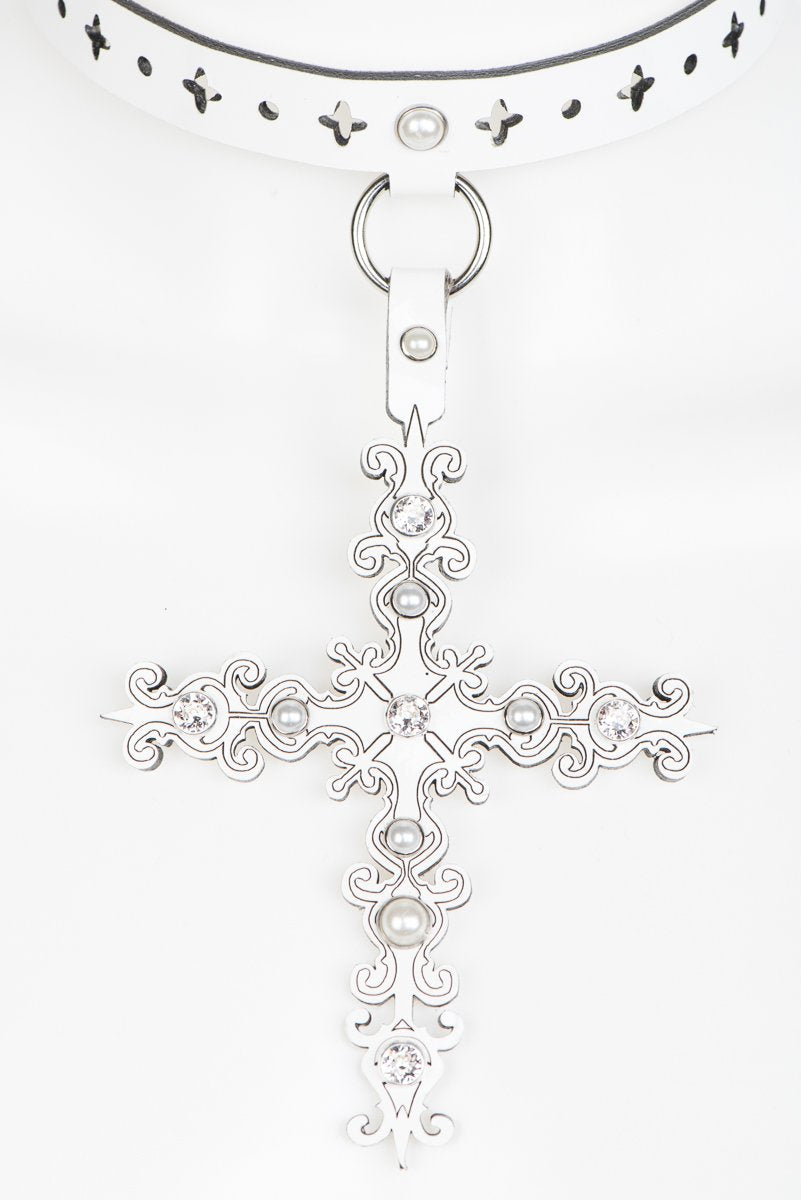 fr-ulein-kink-bianco-choker-halsband-wei-lack image 3