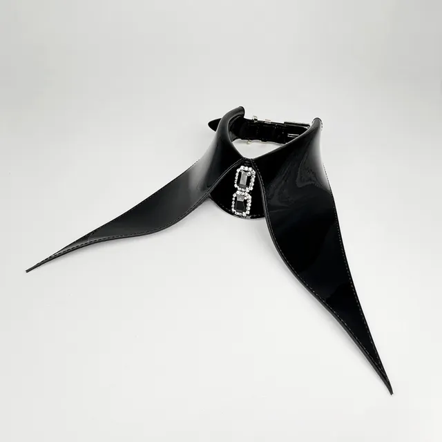 fr-ulein-kink-noir-kaiser-collar-halsband-lack-schwarz image 1