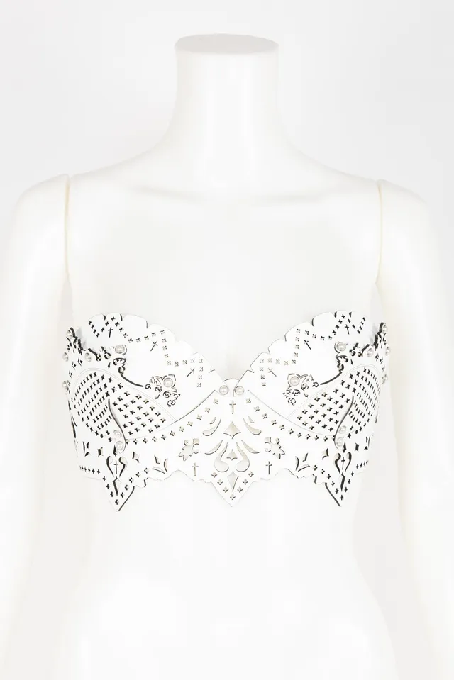 fr-ulein-kink-bianco-bra-bh-wei-lackleder-perlen image 1