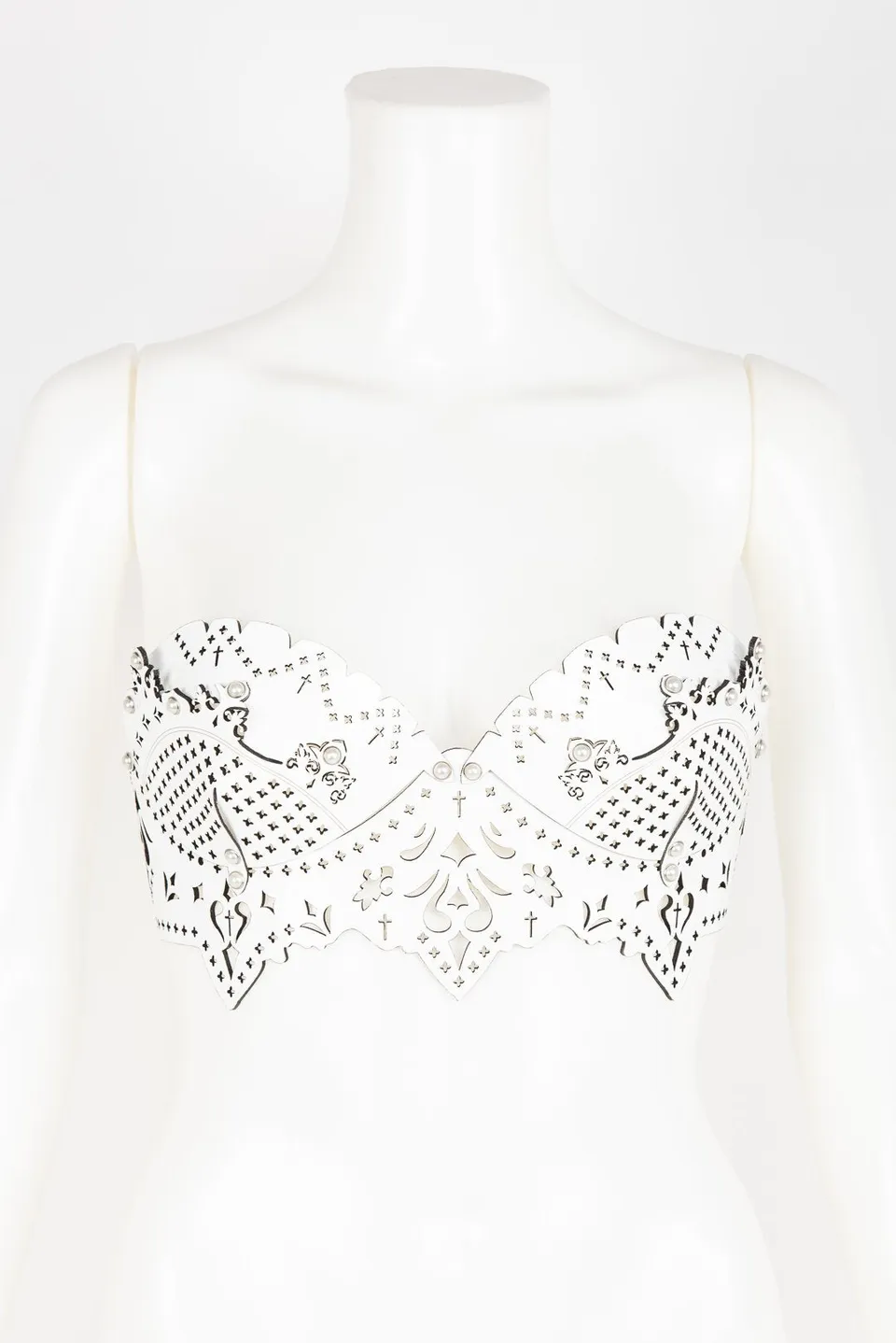 fr-ulein-kink-bianco-bra-bh-wei-lackleder-perlen image 1